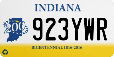 IN license plate 923YWR