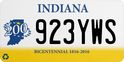 IN license plate 923YWS
