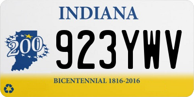 IN license plate 923YWV