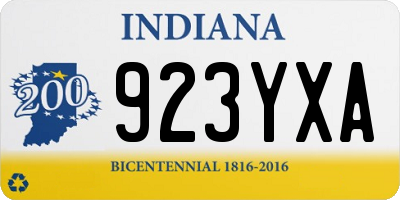 IN license plate 923YXA