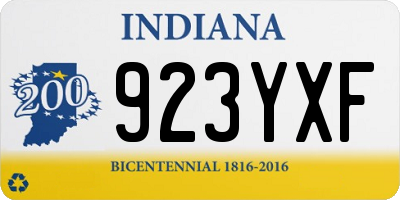 IN license plate 923YXF