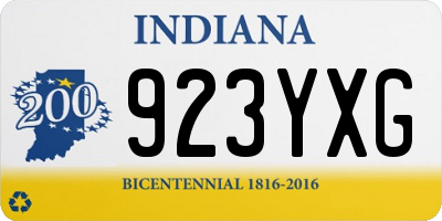 IN license plate 923YXG