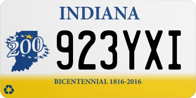 IN license plate 923YXI