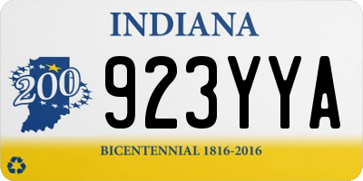 IN license plate 923YYA