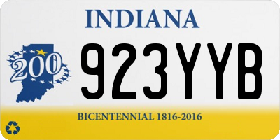 IN license plate 923YYB