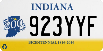 IN license plate 923YYF