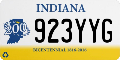 IN license plate 923YYG