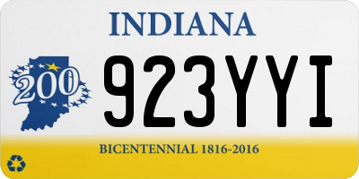 IN license plate 923YYI