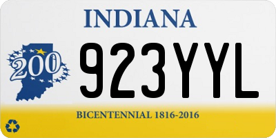 IN license plate 923YYL