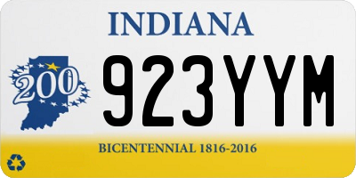 IN license plate 923YYM