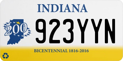 IN license plate 923YYN