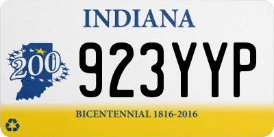 IN license plate 923YYP
