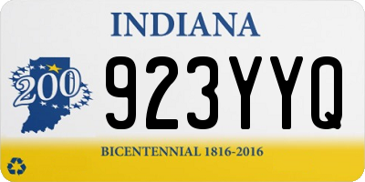 IN license plate 923YYQ