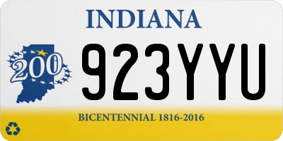 IN license plate 923YYU