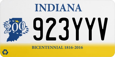 IN license plate 923YYV