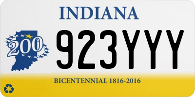 IN license plate 923YYY