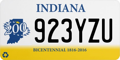 IN license plate 923YZU