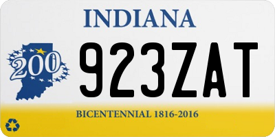 IN license plate 923ZAT