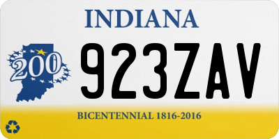 IN license plate 923ZAV