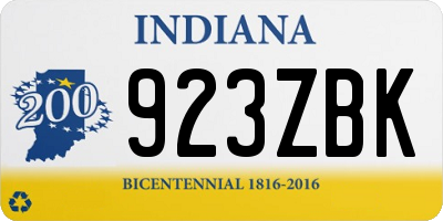 IN license plate 923ZBK