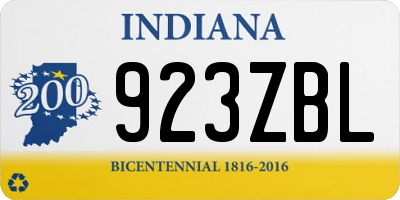 IN license plate 923ZBL