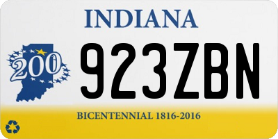 IN license plate 923ZBN