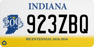 IN license plate 923ZBQ