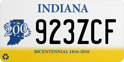 IN license plate 923ZCF