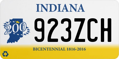 IN license plate 923ZCH