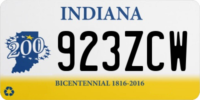 IN license plate 923ZCW