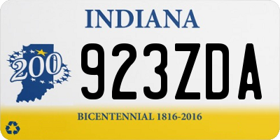 IN license plate 923ZDA