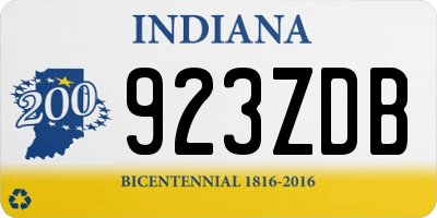 IN license plate 923ZDB