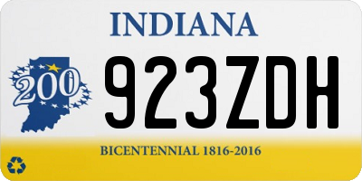 IN license plate 923ZDH