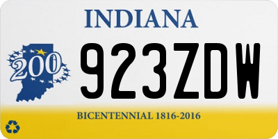 IN license plate 923ZDW
