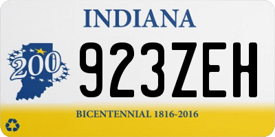 IN license plate 923ZEH