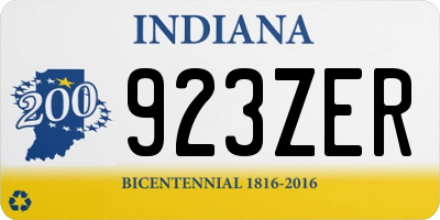 IN license plate 923ZER