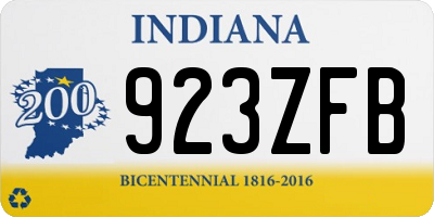 IN license plate 923ZFB