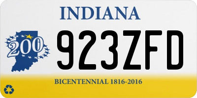 IN license plate 923ZFD