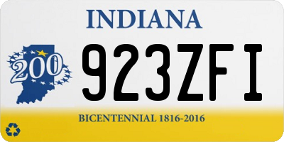 IN license plate 923ZFI
