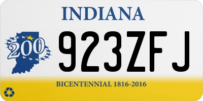 IN license plate 923ZFJ
