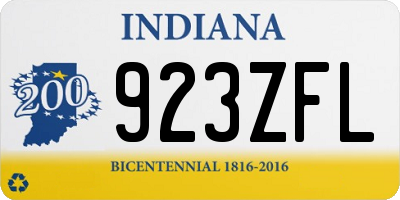 IN license plate 923ZFL