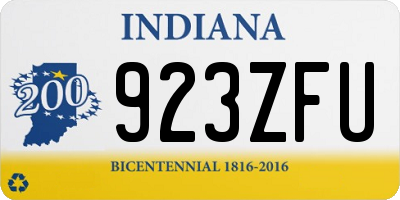 IN license plate 923ZFU