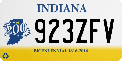 IN license plate 923ZFV