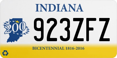 IN license plate 923ZFZ