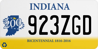 IN license plate 923ZGD