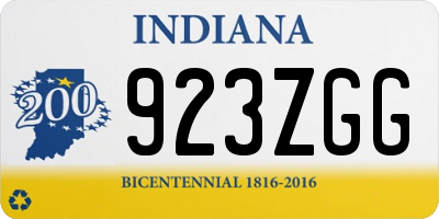 IN license plate 923ZGG