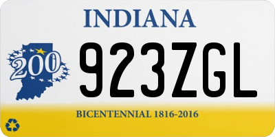 IN license plate 923ZGL