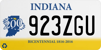 IN license plate 923ZGU