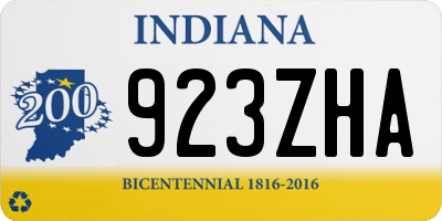 IN license plate 923ZHA