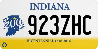 IN license plate 923ZHC